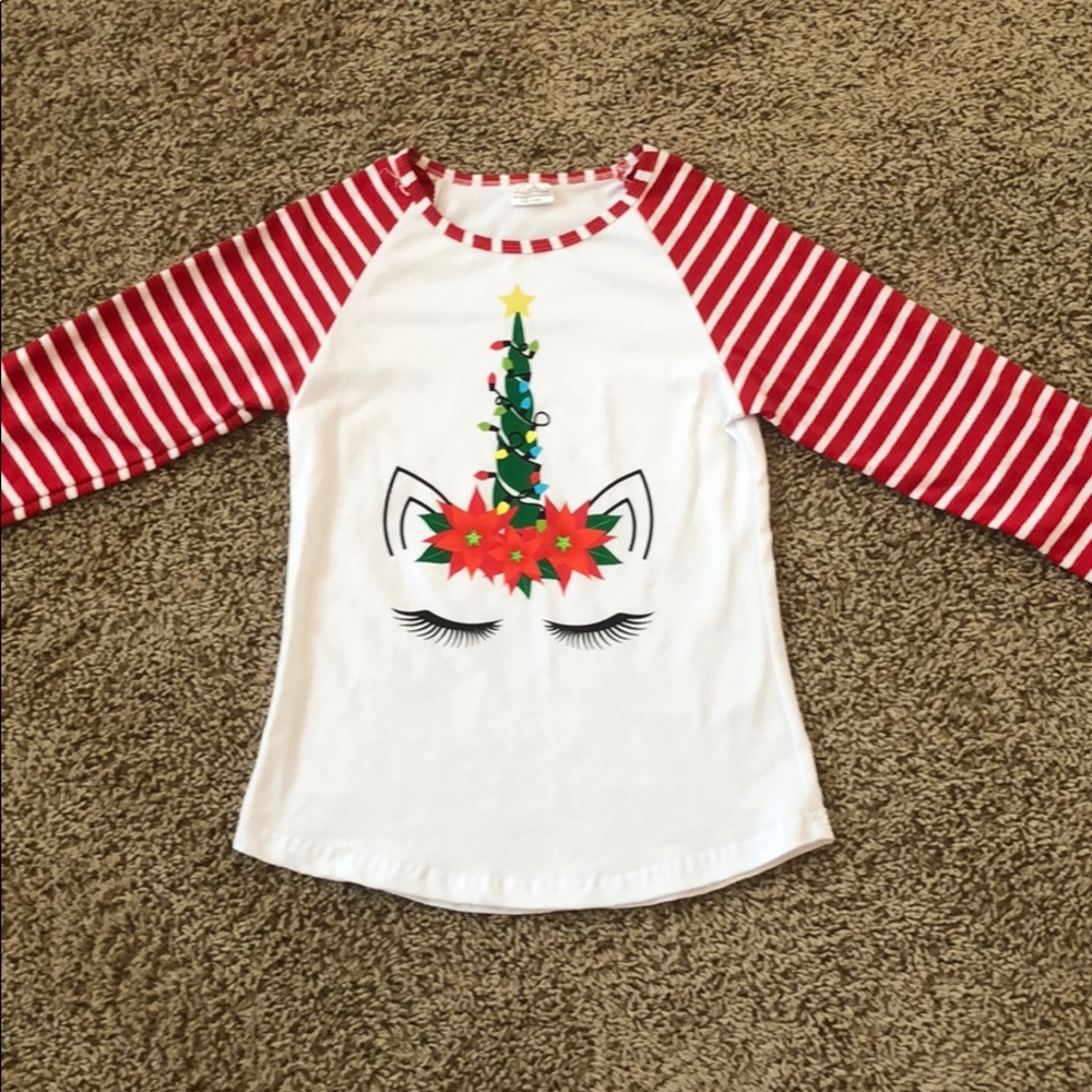 Brand new Boutique Christmas Unicorn Tee